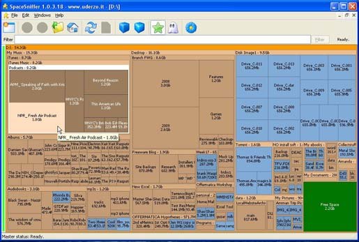 硬盘空间可视化分析软件SpaceSniffer